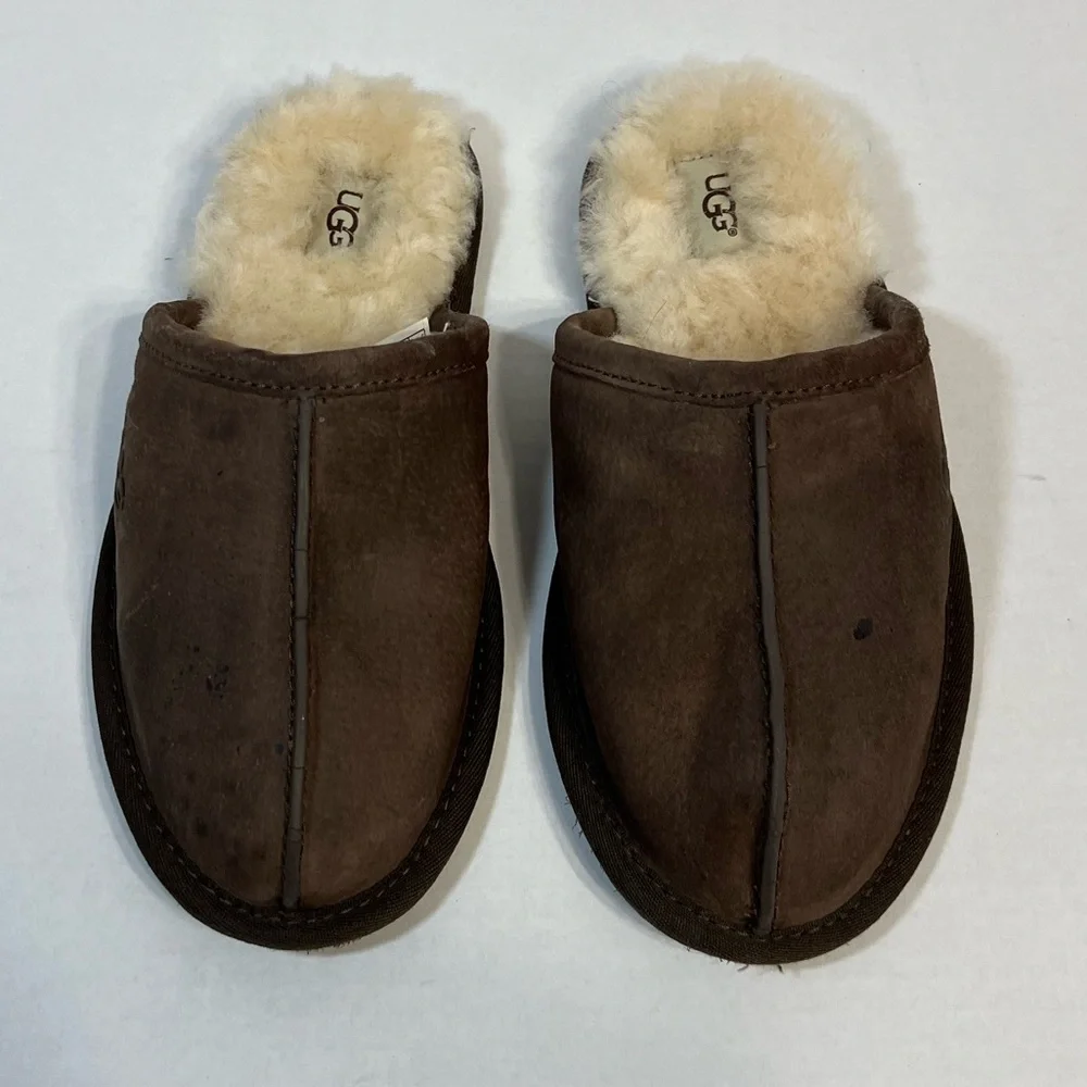 UGG Men's Scuff Suede‎ Slipper in Brown Suede Mens Size 8